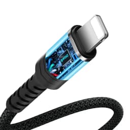 Adaptor audio Lightning tata - JACK 3.5 mm mama 10cm negru BWOO BO-BZ48 2