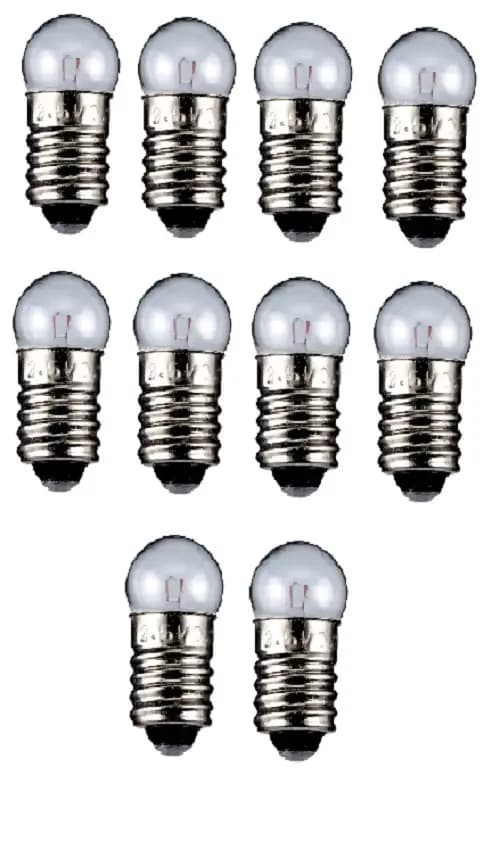 Set 10 becuri E10 12V 100mA glob Goobay 9592-10