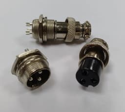 Conector MICROFON MARE 3 Pini set mama+tata 16 mm 2