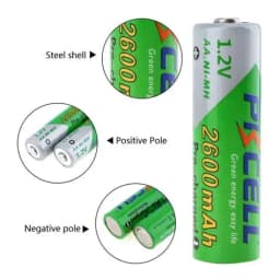 Set 4 acumulatori PKCELL AA /R6 Ni-MH 1.2V 2600mAh (618) 2