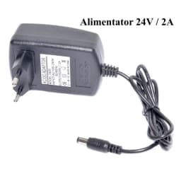 Alimentator in comutatie AC/DC 24V 2A mufa 5.5x2.1mm cablu 85cm 1