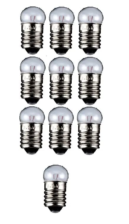 Set 10 becuri E10 6V 400mA tip glob incandescent Goobay 9581-10
