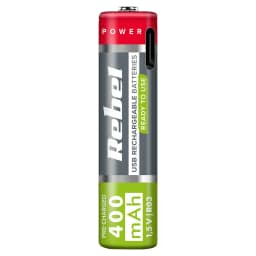 Set 2 acumulatori Rebel LI-I0N AAA R3 400mAh 1.5V USB-C BAT2015 2