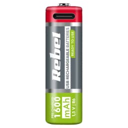 Set 2 acumulatori Rebel LI-I0N AA R6 1600mAh 1.5V USB-C BAT2014 2