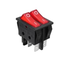 Intrerupator IRS2101 ON-OFF dublu 6 pini rosu 15A 250VAC 1