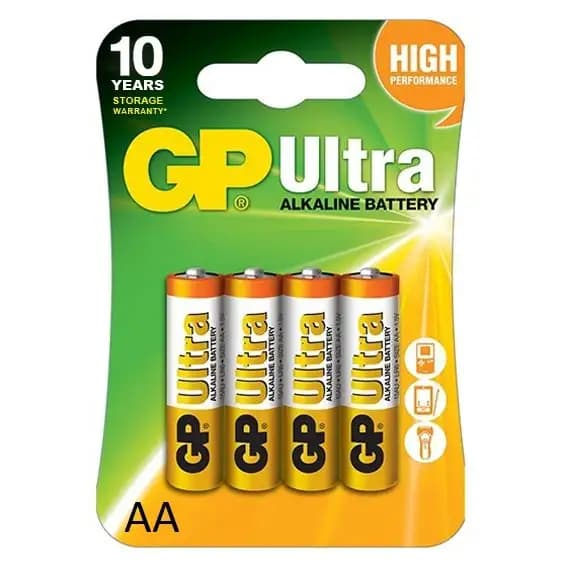 Set 4 baterii alkaline Ultra GP R6 AA GP15AUETA21-2GSBC4