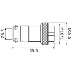 Conector MICROFON MARE 3 Pini set mama+tata 16 mm 3
