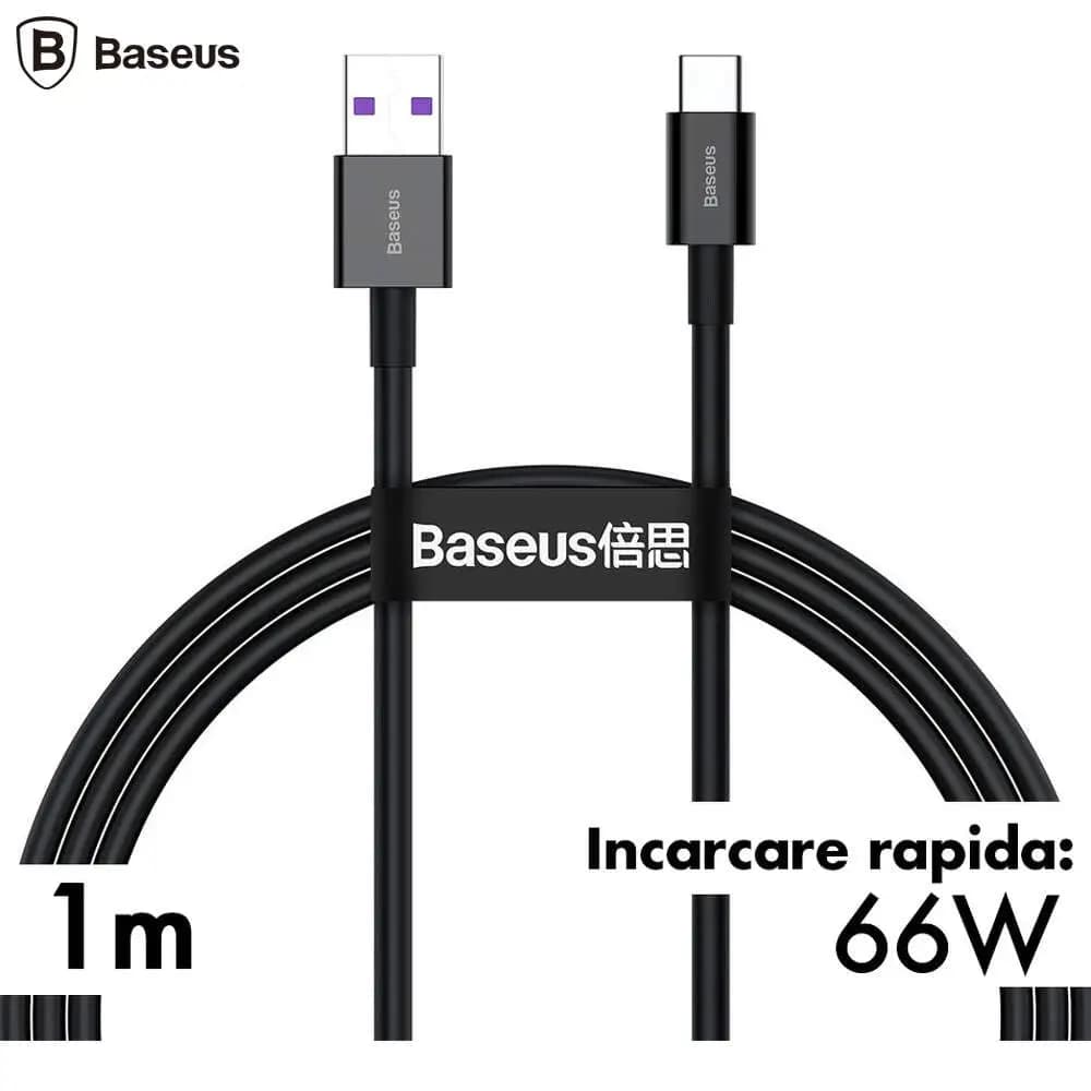 Cablu Baseus CATYS-B01 USB - Tip C 1m 66W 6A PD2.0 negru