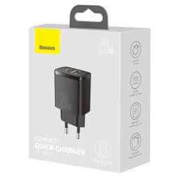 Incarcator retea QC3.0 20W BASEUS CCXJ-B01 USB-C + USB-A 3