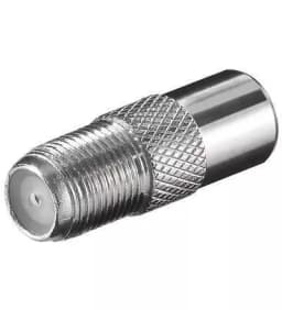 Adaptor coaxial tata la F mama din metal Goobay 2