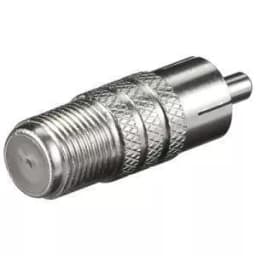 Adaptor F mama la RCA tata din metal Goobay 2