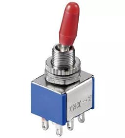 Comutator 2x ON-ON 6 pini 12.5x11.5x8.5mm cu retinere Goobay 3