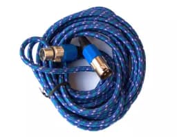 Cablu microfon XLR mama-tata 3m textil albastru Cabletech 2