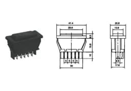Intrerupator deschidere geam auto ASW-02 12V 20A 3