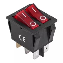 Intrerupator IRS2101 ON-OFF dublu 6 pini rosu 15A 250VAC 2