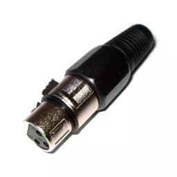 Mufa XLR mama negru cu lipire 2