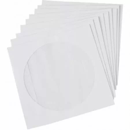 Plicuri CD /DVD din hartie alba 100buc/set