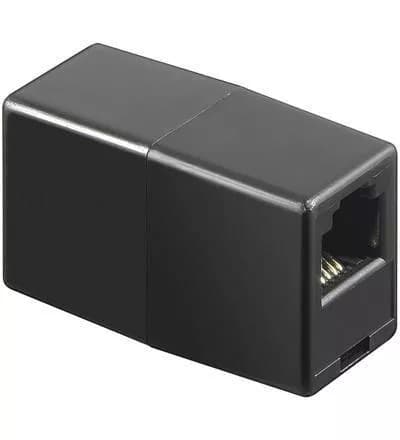 Adaptor prelungire RJ11 mama-mama negru Goobay