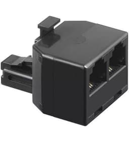 Adaptor RJ11 tata la 2x RJ11 mama negru Goobay 1