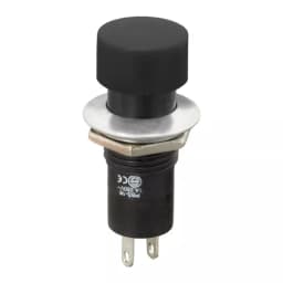 Buton 1 circuit 1A 250V ON-(OFF) negru fara retinere 1
