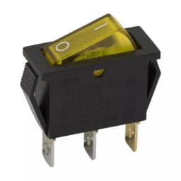 Interupator basculant 3 pini 1 circuit 10A 250V OFF-ON galben 1