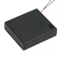 Suport baterii 4x AA cu capac intrerupator si fire 1