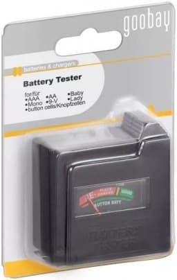 Tester baterii cu display analogic pentru AAA AA C D 9V si N Goobay 2