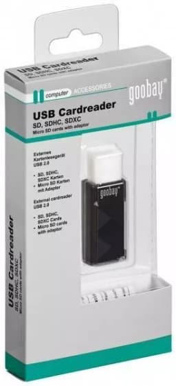 Cititor SD/SDHC extern negru Goobay 2