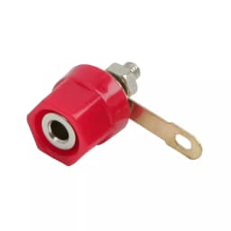 Mufa banana mama 4mm montabil executie din plastic rosu 1