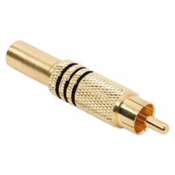 Mufa RCA aurita inel negru tata cablu maxim 6mm 1