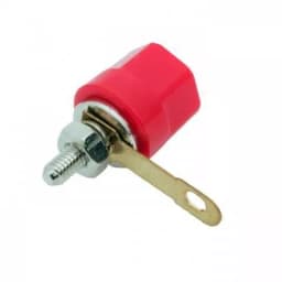 Mufa banana mama 4mm montabil executie din plastic rosu 2