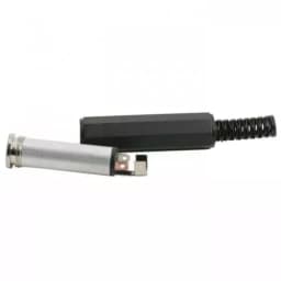 Mufa JACK stereo 6.3 mm mama cu protectie cablu 2