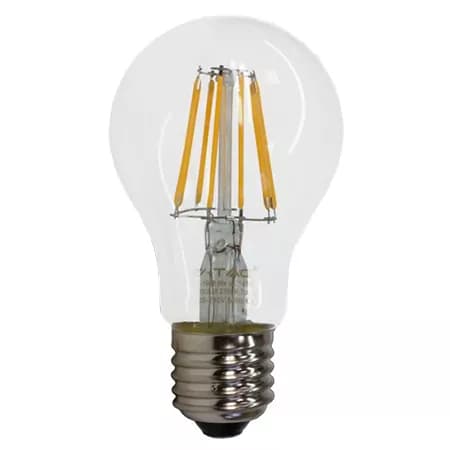 Bec E27 cu filament LED A60 6W 2700K V-TAC