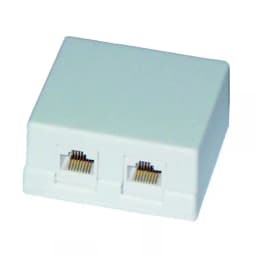 Priza dubla UTP CAT5 RJ45 8p8c alba 3