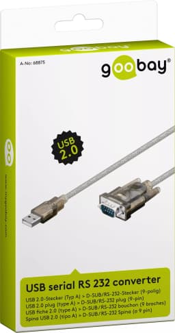 Cablu convertor USB la DB9 serial RS232 Windows 10 1.5m Goobay 2