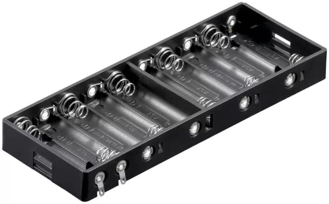 Suport baterie 10x AA R6 cu contacte pentru lipire Goobay