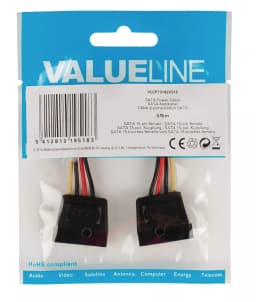 Cablu alimentare SATA 15 pini mama-mama 0.15m Valueline 2