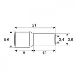 Varf terminal cablu de 6 mm galben 2