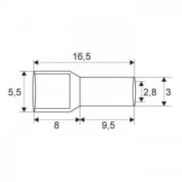 Varf terminal cablu de 4 mm gri 2