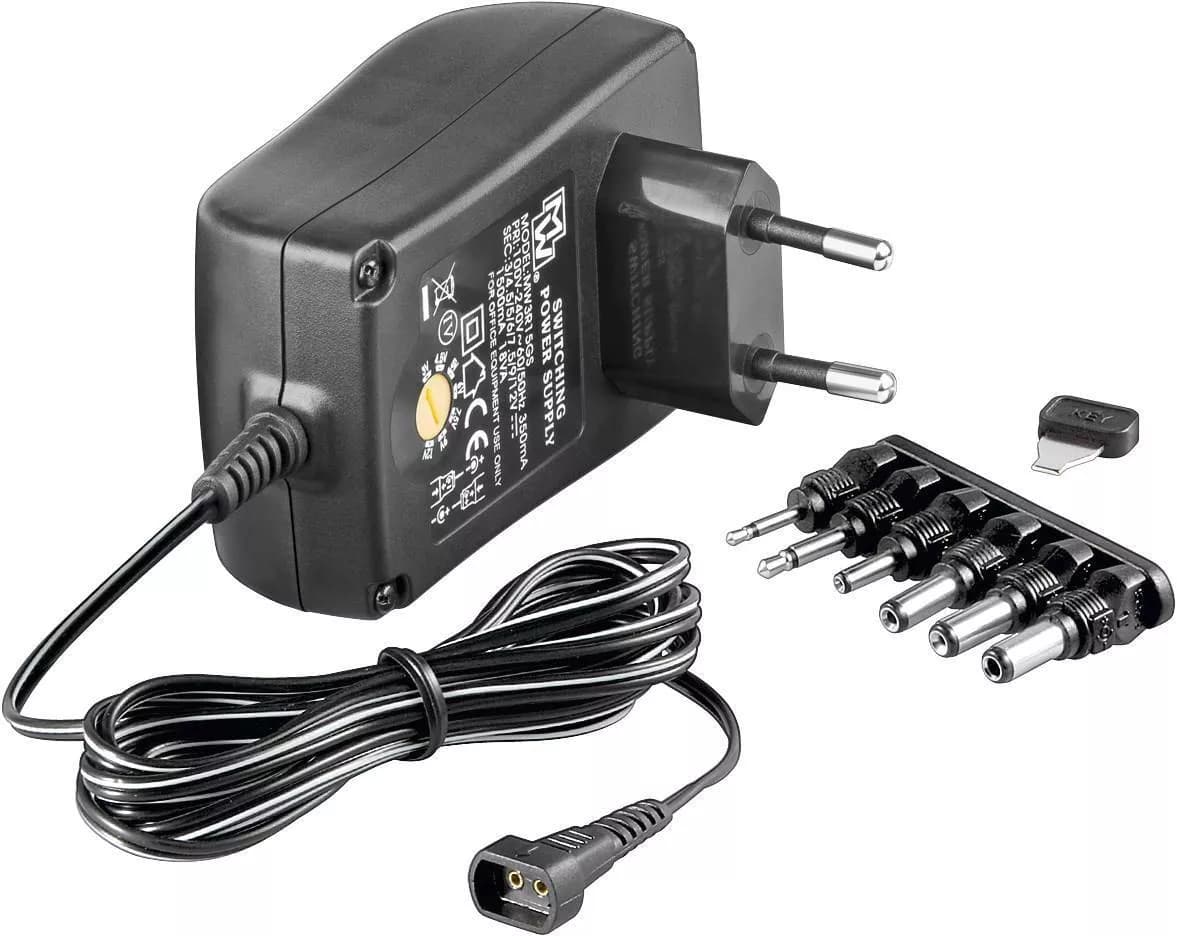 Alimentator de curent continuu 3V-12V 1500mA +6 mufe Goobay
