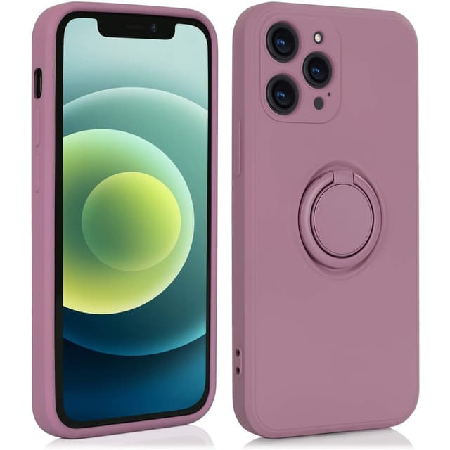 Husa protectie compatibila cu Samsung A21S Liquid Silicone Ring cu suport rotativ Mov