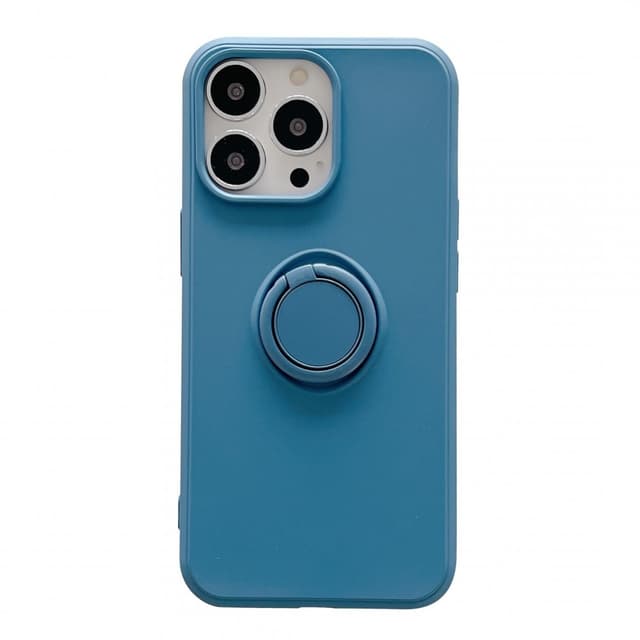Husa protectie compatibila cu Samsung A32 4G Liquid Silicone Ring cu suport rotativ Albastru