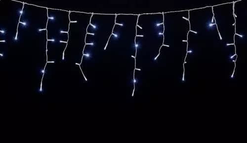 Instalatie luminoasa cu turturi 100 LEDuri albe lumina rece cu jocuri de lumini cablu transparent WELL