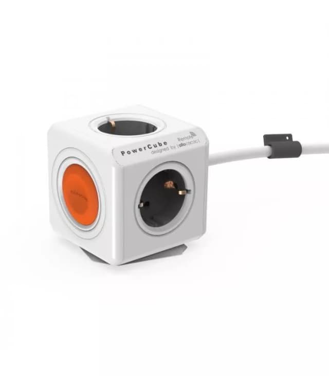 Prelungitor 4 prize cu intrerupator cub 1.5m PowerCube Remote Allocacoc