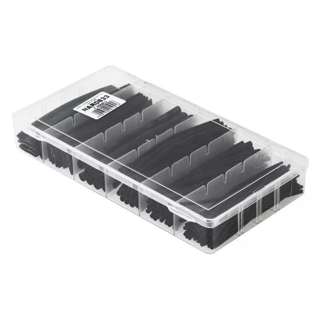 Set tuburi termocontractabile negre 100buc 100mm 1.5mm 2.5mm 4mm 6mm 10mm 13mm
