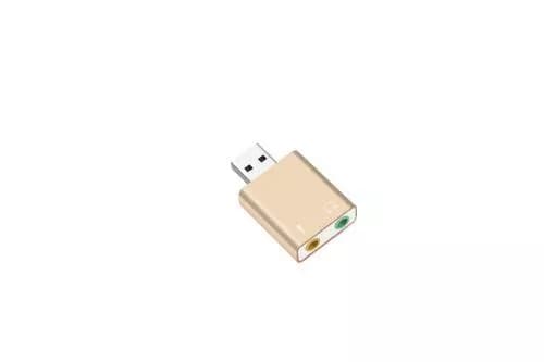 Adaptor USB 2.0 - 2x3.5 mm Jack placa de sunet audio 7.1 virtual aluminiu Well