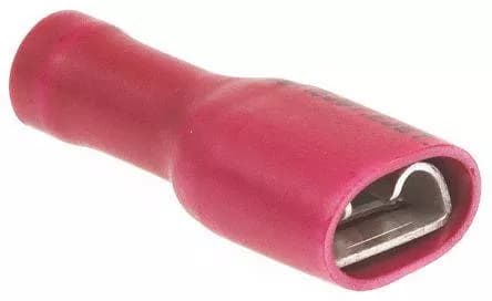 Terminal papuc plat 4.8mm 0.8mm mama 0.5/1.5mm2 crimpat pe cablu rosu JST LVDDF1.25-187A-8
