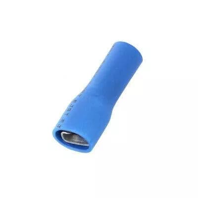 Terminal papuc plat 4.8mm 0.8mm mama 1/2.5 mm2 crimpat pe cablu albastru JST LVDDF2-187A-8