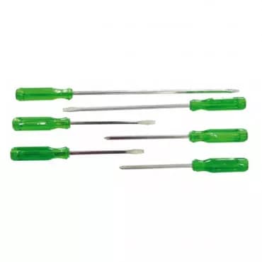 Set surubelnite cu tija patrata - 6 Piese plate 3.5x75 5x100 5x150 6x200 mm cruce PH1x75 PH2x100 mm MEGA