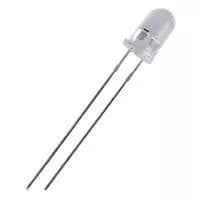 LED 3mm alb rece 12V 3000/4200mcd 30 grade Parte frontala convex OPTOSUPPLY OSW5DK3131A-12V